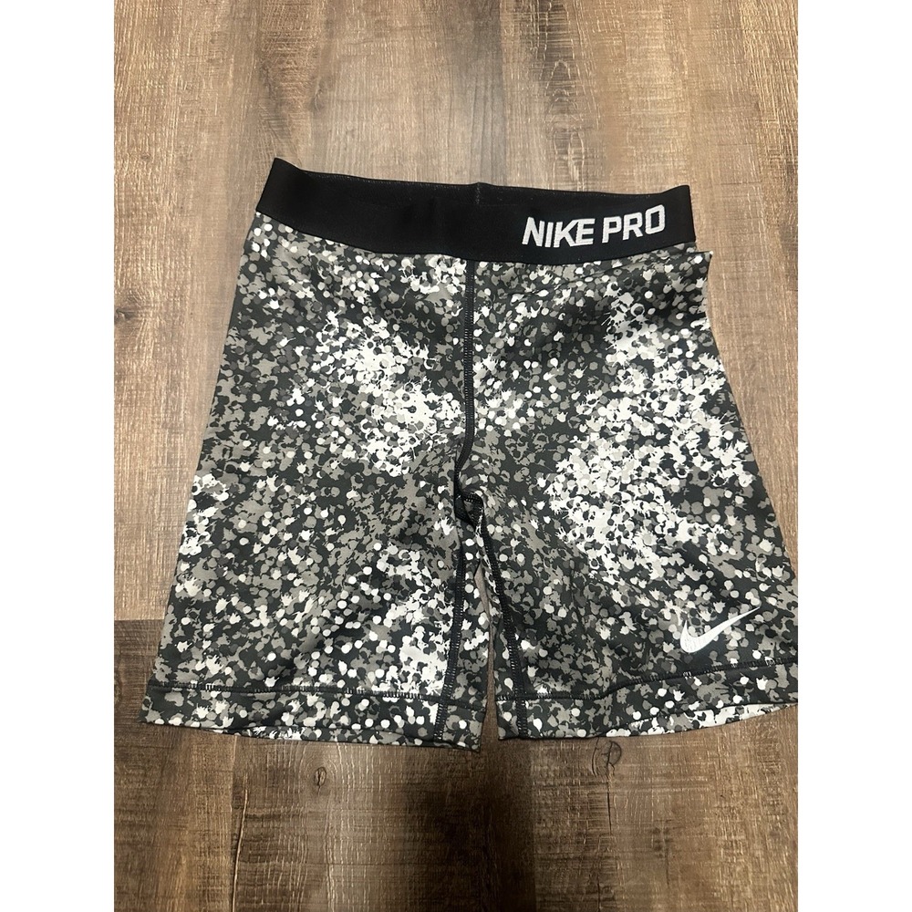 Nike Pro Gray Black Biker‎ Shorts Small